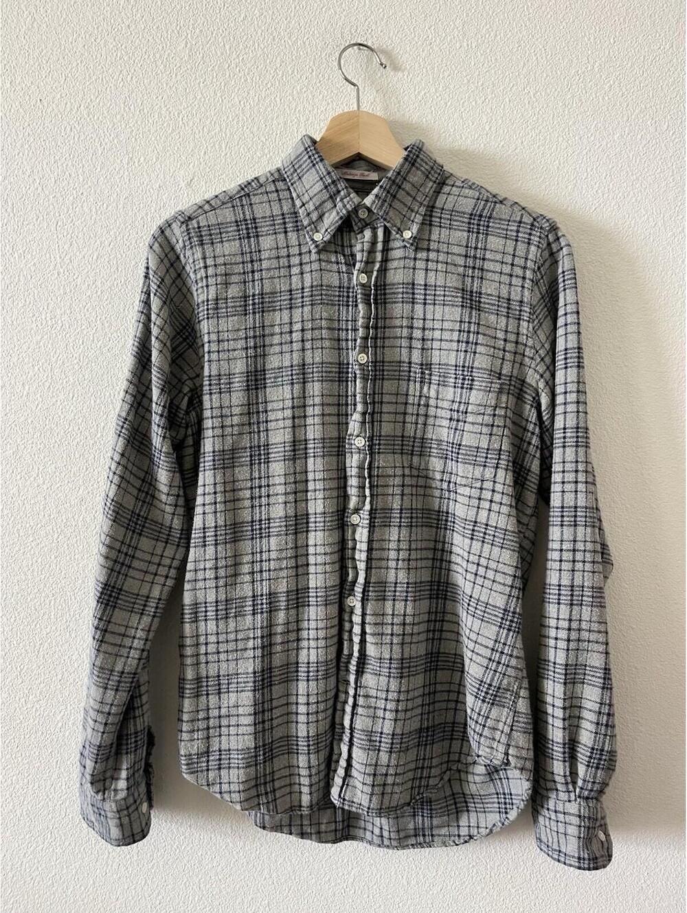 Gant Rugger Melange Twill Plaid Flannel Shirt Small